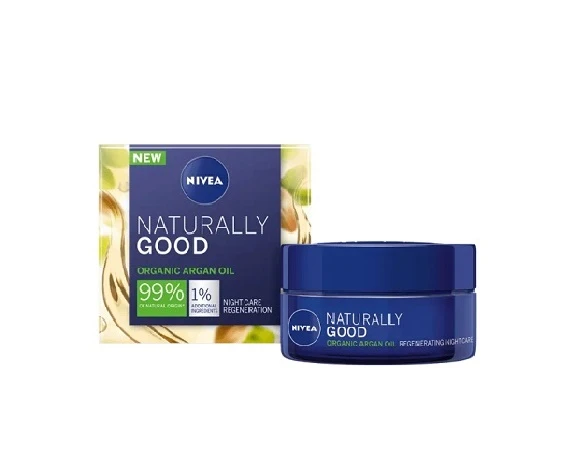 NIVEA CREMA FATA 50ML NATURALLY GOOD ULEI ARGAN 